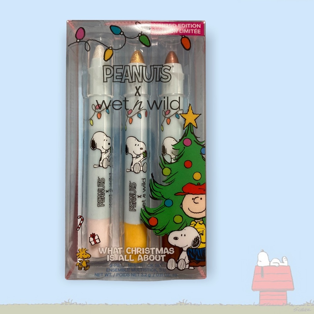 Peanuts x Wet n Wild “What Christmas Is All About” 3-Piece Multistick Set Snoopy